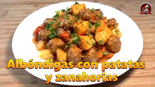 Recetas Albóndigas con patatas y zanahorias [upl. by Gui809]