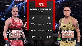 Valentina Shevchenko vs Amanda Nunes Full Fight  UFC 5 Fight Night [upl. by Leticia]