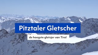 Skiën op de hoogste gletsjer van Tirol Pitztaler Gletscher sneeuwzeker wintersport 3340meter [upl. by Nibuz]