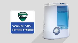 Vicks Warm Mist Humidifier V750  Getting Started [upl. by Esnofla712]