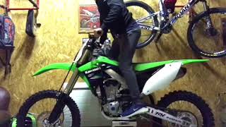 Kawasaki 450 KXF cold start [upl. by Constantia]