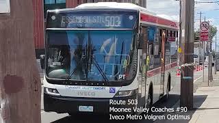 Moonee Valley Coaches 90 Iveco Metro Volgren Optimus [upl. by Adiuqram188]