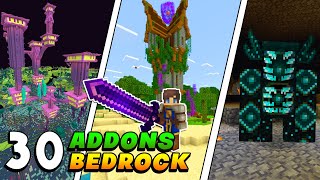 30 ADDONS Que DEBERÍAS USAR En MINECRAFT PE 💎 [upl. by Ardiedak]