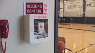 Quick thinking by Georgetown basketball staff saves referee that collapsed on court [upl. by Etnwahs58]