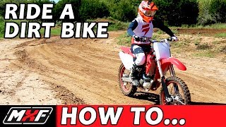 How To Ride a Dirt Bike for Beginners with a Clutch  3 EASY STEPS [upl. by Rovert135]