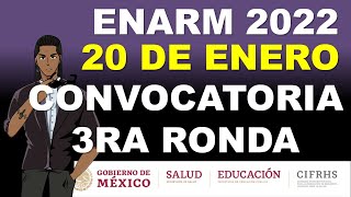 CONVOCATORIA 3RA RONDA IMSS 20 DE ENERO 2023 ENARM 2022 SELECCIÓN DE PLAZAS [upl. by Irrok]