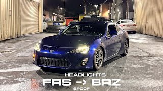 FRS to BRZ Headlight Install [upl. by Tshombe122]