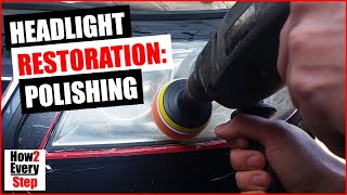 Headlight restoration by polishing only amp no sanding Step by step guide [upl. by Fairleigh595]