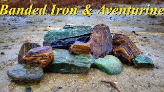 These Stones are Amazing Hunting Cutting amp Polishing Gorgeous Wyoming Banded Iron amp Aventurine [upl. by Obe]