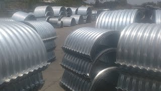 Pabrikasi pipa armco nestable flange dan multi plate pipe buat gorong gorong dan jembatan [upl. by Nerrad]