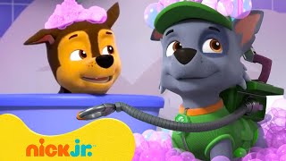 PAW Patrol Bubble Bath Time w Chase 🛁 10 Minute Compilation  Nick Jr [upl. by Llehcram]