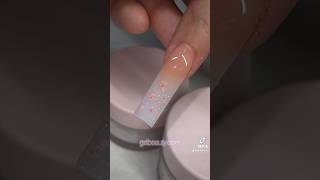 Ombré with Encapsulated Flowers 🌸🤍✨ Acrylic Nails Mini Tutorial [upl. by Lathe]