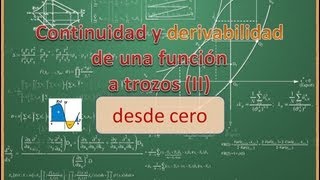 Continuidad y derivabilidad de una función a trozos  Parte 2 [upl. by Sessler]