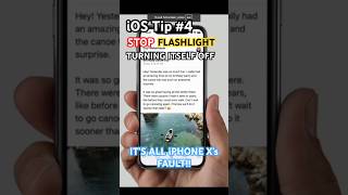 iOS Tip 4  Stop Flashlight Turning OFF ON ITS OWN [upl. by Iow]