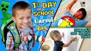 CHASES 1st Day of SCHOOL  Shawns Old House Tour w Carvel Ice Cream FUNnel Vision Vlog [upl. by Duleba]