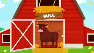 Learn Farm animals for kids  Farm Animals Names amp Sounds [upl. by Derfla]