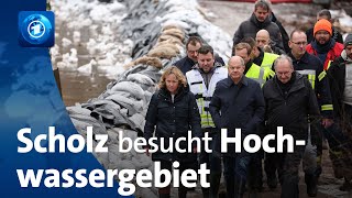 Bundeskanzler Scholz besucht Hochwasserregion in SachsenAnhalt [upl. by Evannia857]