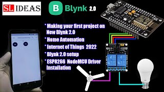 IOT Project Using NodeMCU ESP8266 And network with Blynk App 20  Home Automation 2022  part 5 [upl. by Annoval504]