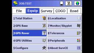 Carlson SurvCE Tutorial Setting Up an S321 Base and Rover Using an External Radio [upl. by Aiyram]