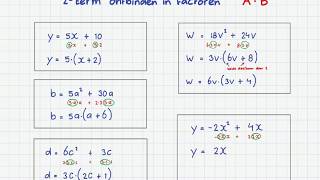 2 term ontbinden in factoren [upl. by Michey]