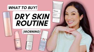 Best Products for Dry Skin Morning Skincare Routine [upl. by Symon172]