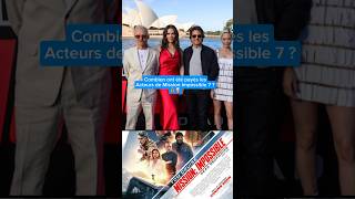 Les salaires du dernier mission impossible  acteur cinema scoop film [upl. by Nayr]