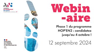 Ségur Phase 1 du programme HOPEN2 candidatez jusquau 4 octobre [upl. by Brynne]