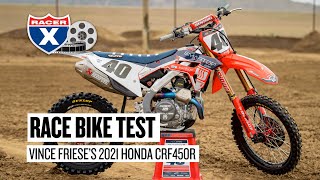 Testing Vince Friese’s 2021 Honda CRF450R Race Bike [upl. by Avlis]