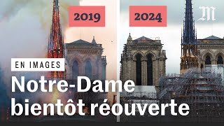 NotreDame de Paris  5 ans après lincendie où en est la cathédrale [upl. by Nade65]