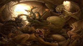 Children of Echidna amp Typhon Cerberus Lernaean Hydra Orthrus Sphinx Ladon Chimera Nemean Lion [upl. by Benjamen]