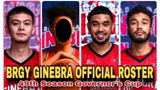 MAY MADA DAGDAG PANG BAGO BRGY GINEBRA OFFICIAL LINEUP I PBA 49TH SEASON GOVERNORS CUP PREVIEW nsd [upl. by Jennine368]