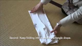 Fold short sleeved tshirts using The KonMari Method [upl. by Vtehsta]