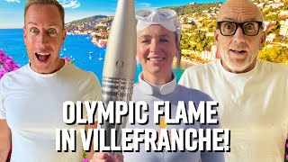 Olympic Flame Arrives In VILLEFRANCHE 🇫🇷🔥 [upl. by Tiffany]