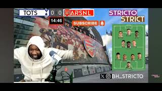 StrictoStrict Stricto Reaction To Højbjergs OwnGoal  Spurs 0  1 Arsenal  SAKKAAAAAAA [upl. by Meraree]