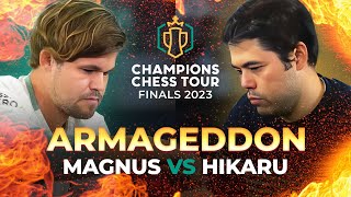 Magnus Carlsen vs Hikaru Nakamuras EPIC Armageddon Chess Battle [upl. by Shea786]