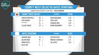 Melbourne Cricket Association  MCA West T20 Div A  Round 1  County West Blue v AATCC SPARTANS [upl. by Lrig]