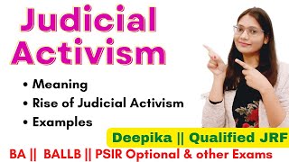 Judicial Activism in India  Political Science  Indian Polity  Deepika [upl. by Robyn]