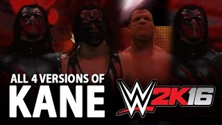 WWE 2K16 All 4 Versions of Kane Entrances [upl. by Eliot]