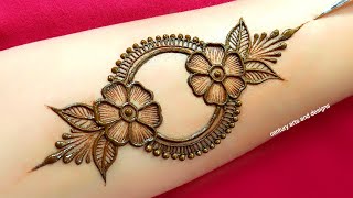 Very beautiful stylish front hand mehndi design  Arabic mehndi design  mehndi design  Mehndi [upl. by Gokey]