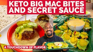 Keto Big MAC Burger Bites and Special Sauce Recipe  A Super Bowl Flavor Explosion [upl. by Tsenre]