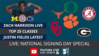 National Signing Day 2019 Top 25 Classes Zach Harrison Signing Live Justin Fields Transfer Rumors [upl. by Emelun]