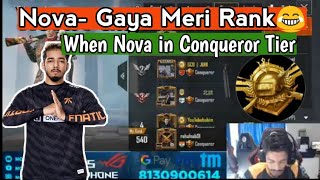 Novaking Angry On Fnatic Scout  When Nova Use Awm  SLR in Pubg Mobile Conqueror Tier [upl. by Ramat]