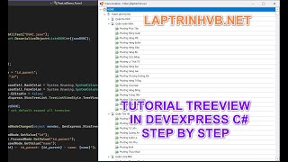 Tutorial Treeview Devexpress C Winform  Laptrinhvbnet [upl. by Nwahsram]