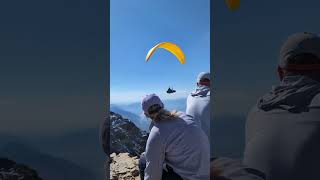 Amazing paraglider at the summit of Mount Timpanogos [upl. by Yrollam]