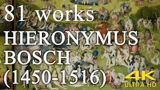 Hieronymus Bosch  Deep insight into humanitys desires and deepest fears  painting collection  4K [upl. by Atalante]