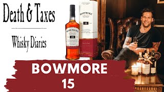 Bowmore Darkest 15 Year Old Single Malt Scotch Whisky REVIEW [upl. by Nrubloc]