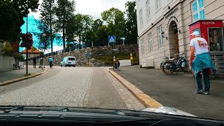 Driving Through Kongsberg Norway During Jazz Festival  Small Town Norway [upl. by Ert]