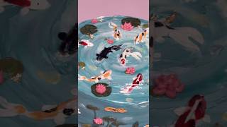 Feng Shui Painting on a cake by LinLin linlincake cakedecorating koifish cakeart [upl. by Anayet]