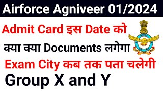 Airforce Agniveer Admit Card Download Date And Exam date For 012024 Batch  Airforce Group XY [upl. by Ahtan343]