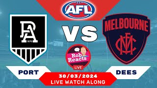 AFL  PORT ADELAIDE vs MELBOURNE DEMONS  LIVE WATCH ALONG [upl. by Yaner]